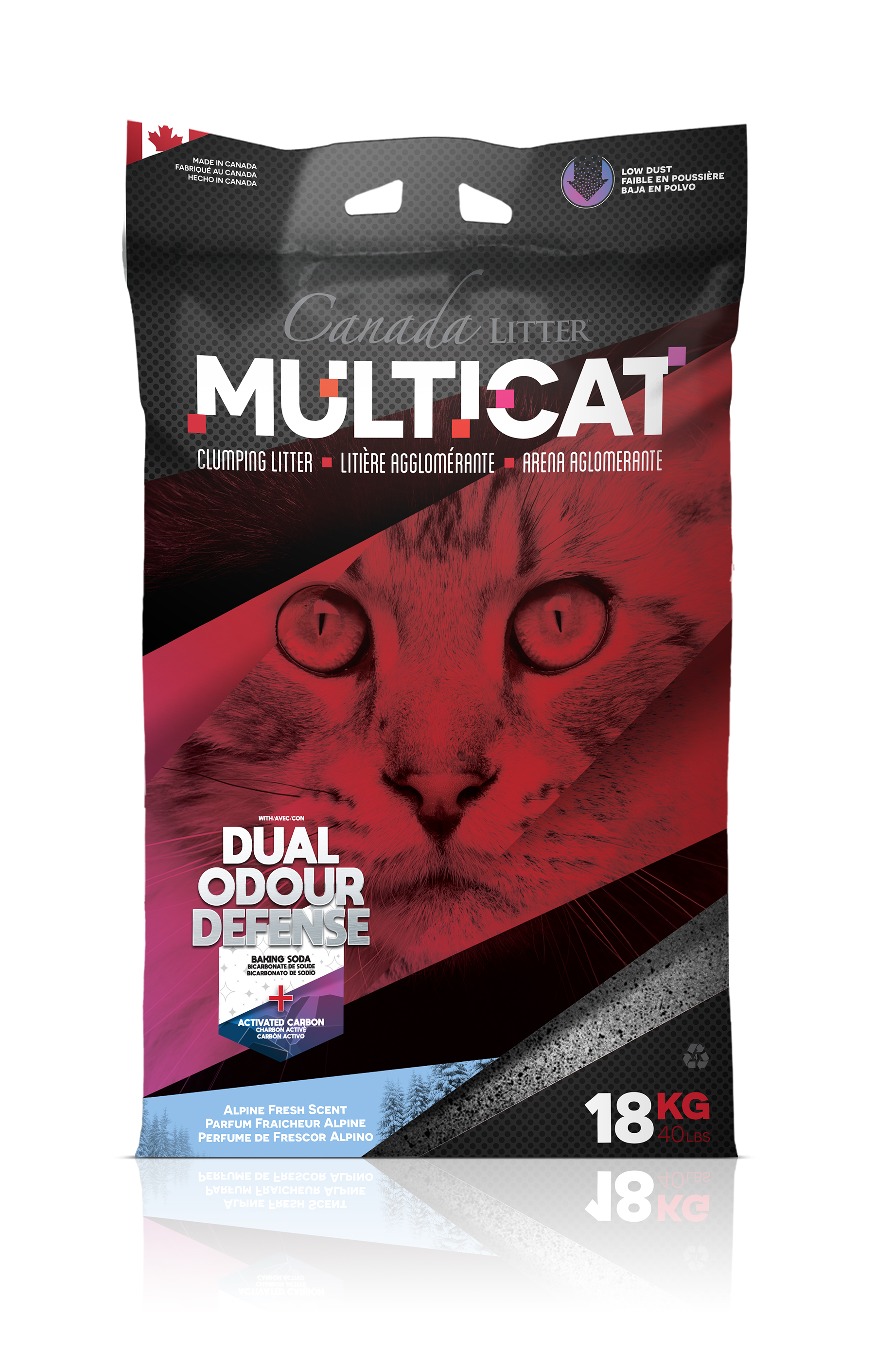 Canada Litter Multicat arena para varios gatos 18 kg — disponible al mayor en Panamá a través de VigoPets