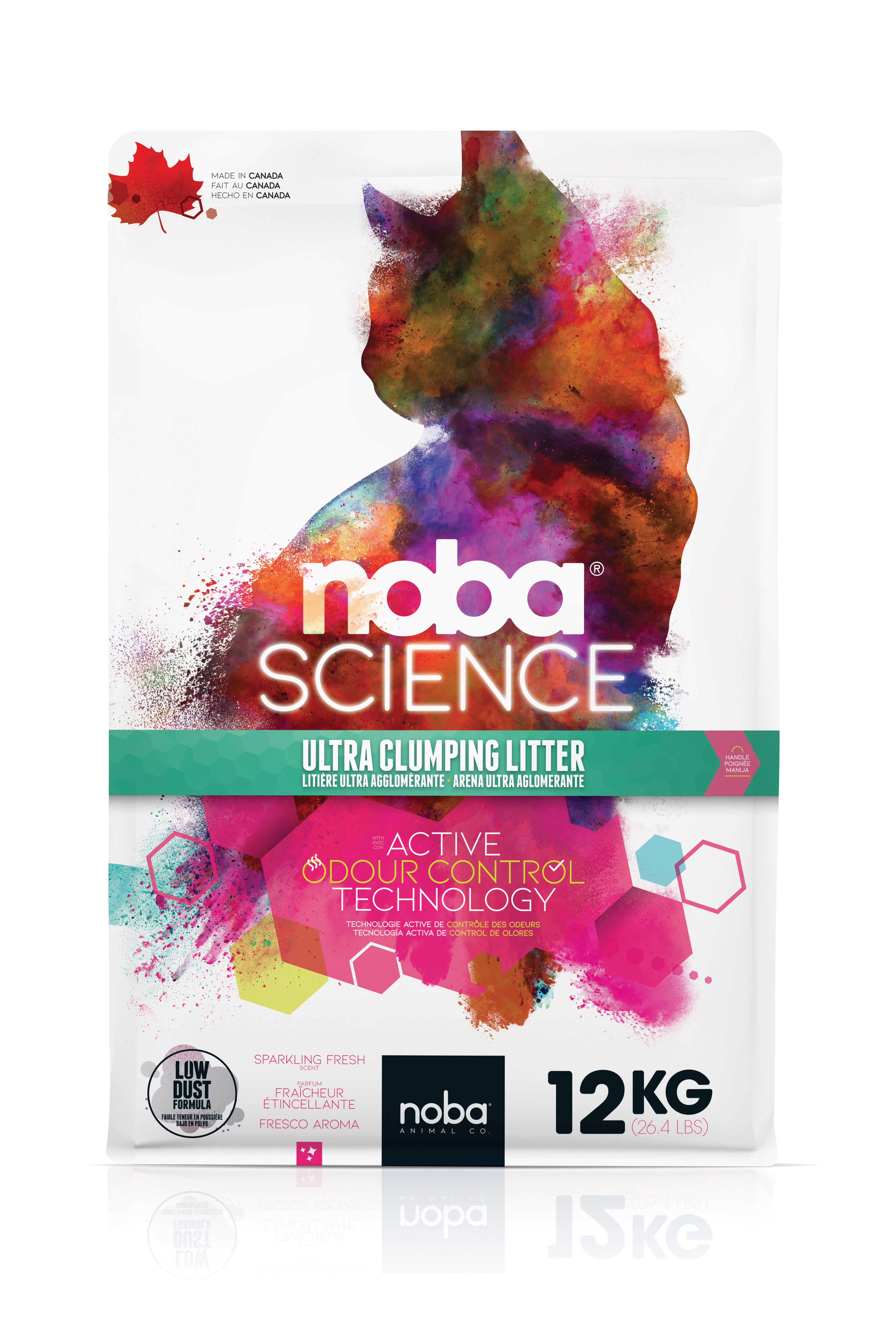Noba Science arena con probióticos para gatos 12 kg — disponible al mayor en Panamá a través de VigoPets